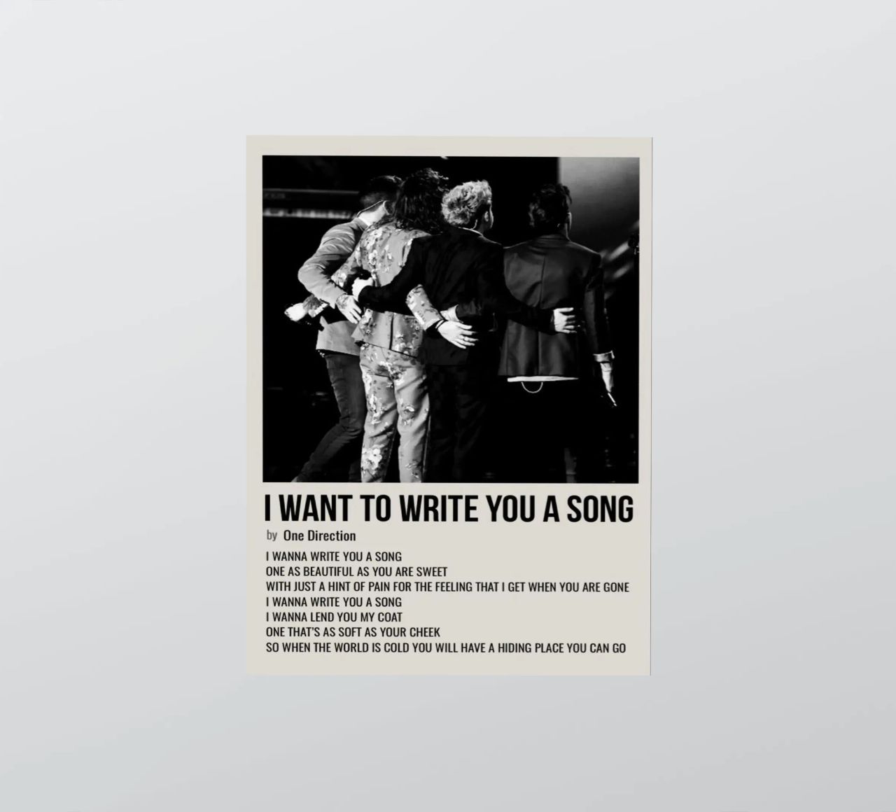 I WANT TO WRITE YOU A SONG by One Direction adesivo da SoundStudio