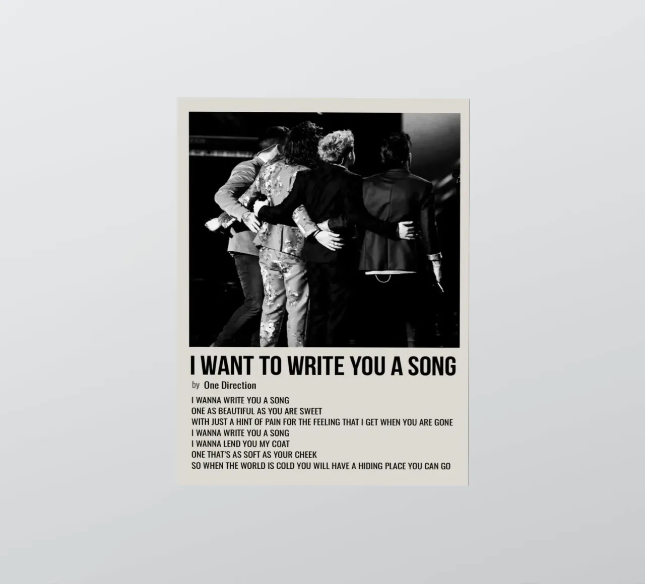 I WANT TO WRITE YOU A SONG by One Direction pegatina de SoundStudio