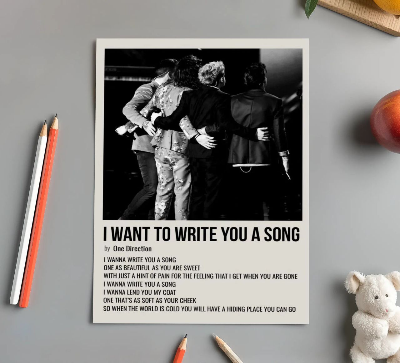 I WANT TO WRITE YOU A SONG by One Direction foglio adesivo da SoundStudio