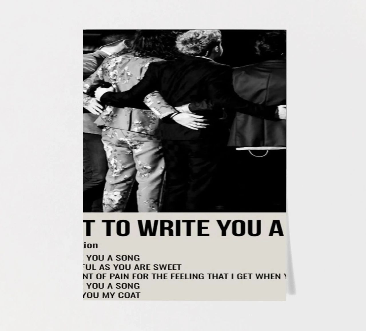 I WANT TO WRITE YOU A SONG by One Direction foglio adesivo da SoundStudio