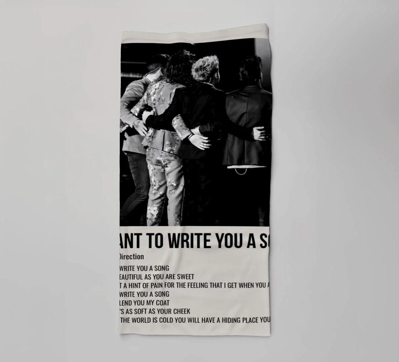 I WANT TO WRITE YOU A SONG by One Direction asciugamano da bagno da SoundStudio