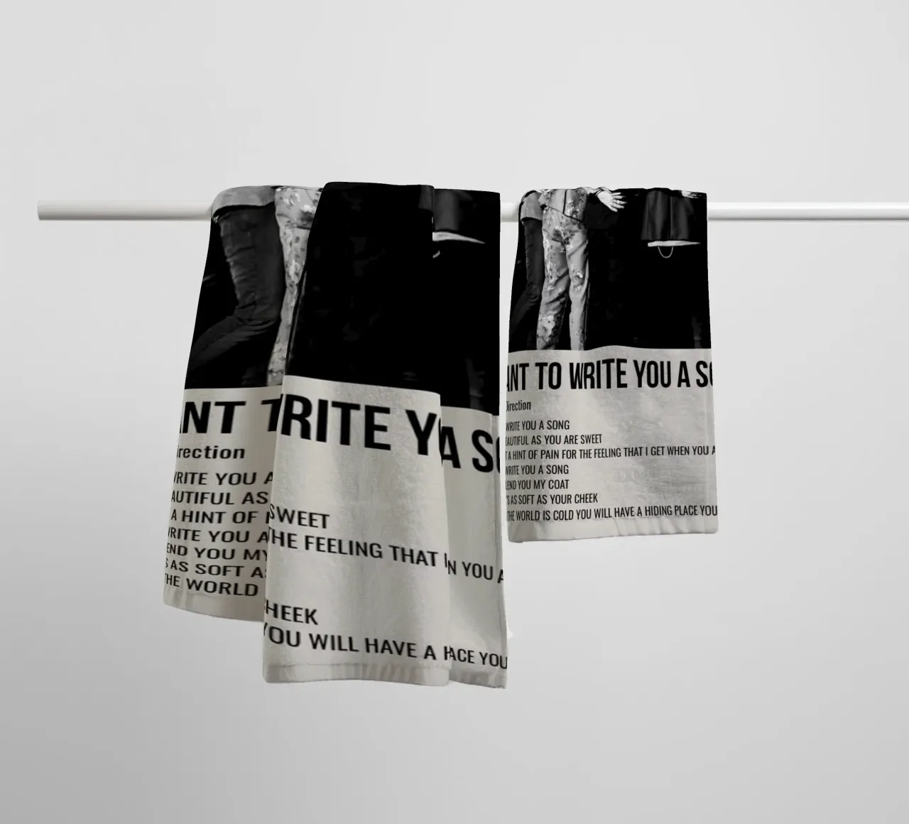 I WANT TO WRITE YOU A SONG by One Direction serviette de bain de SoundStudio