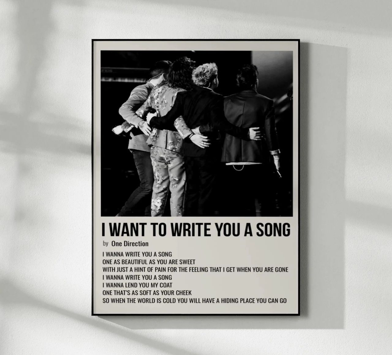 I WANT TO WRITE YOU A SONG by One Direction plexiglass da SoundStudio