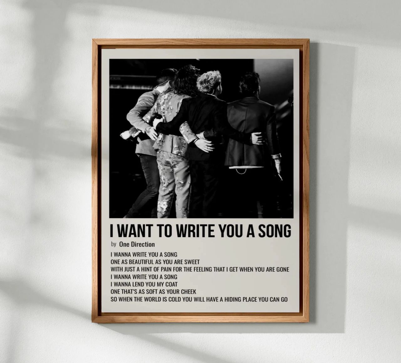I WANT TO WRITE YOU A SONG by One Direction alluminio dibond da SoundStudio