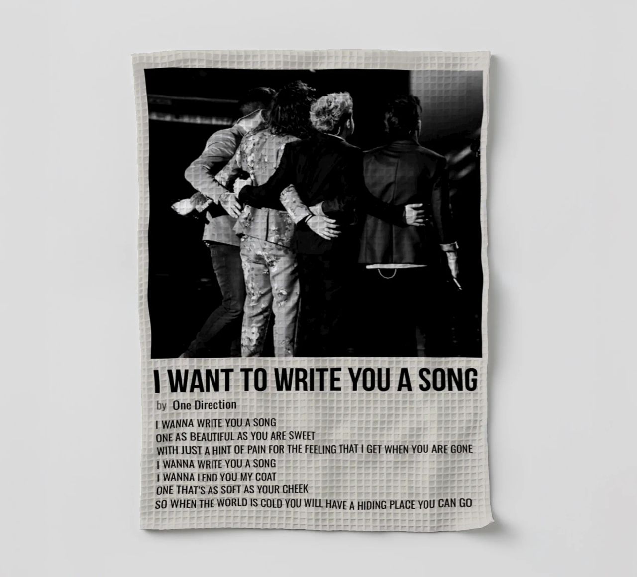 I WANT TO WRITE YOU A SONG by One Direction canovaccio da cucina da SoundStudio