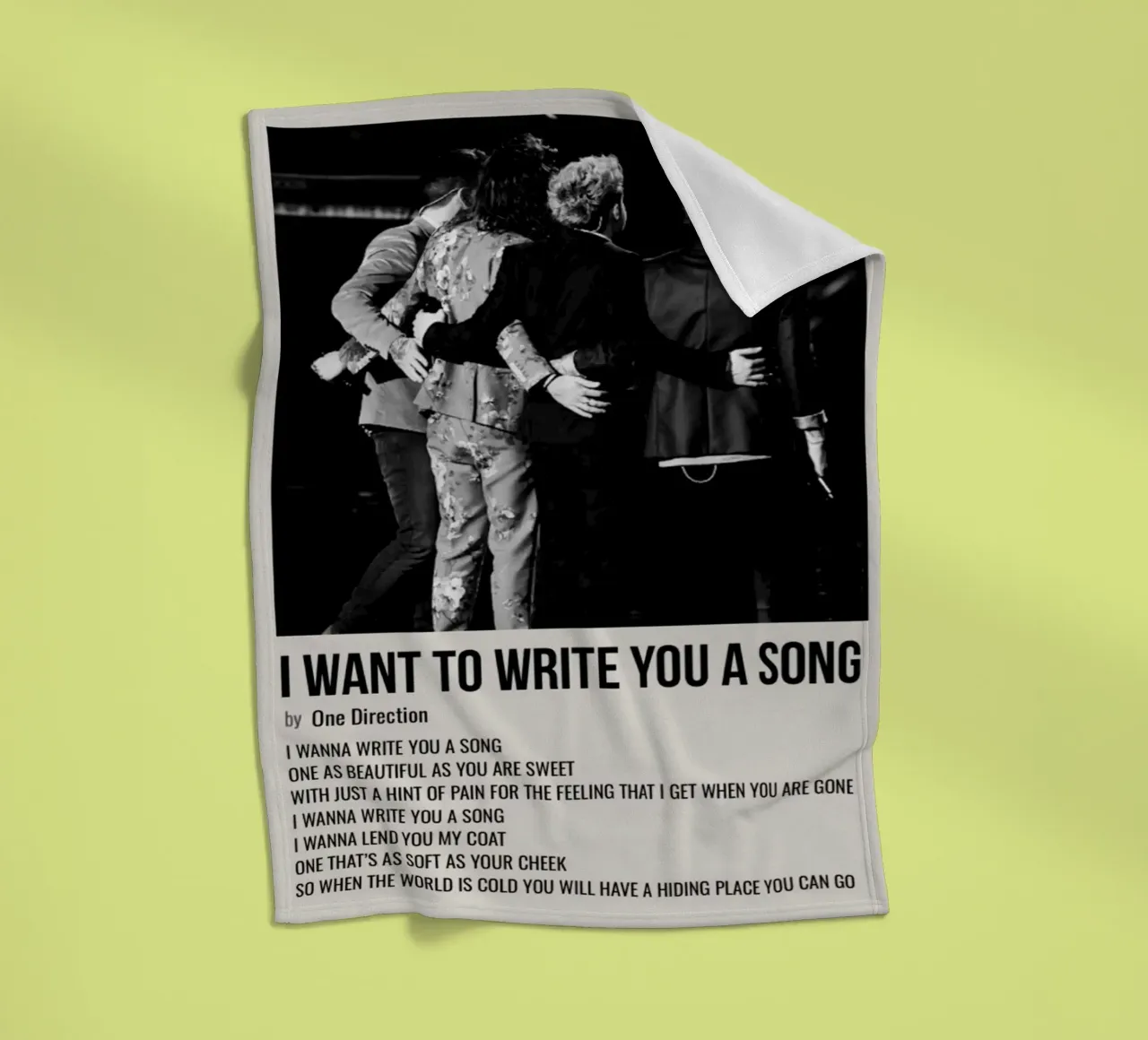 I WANT TO WRITE YOU A SONG by One Direction plaid polaire de SoundStudio