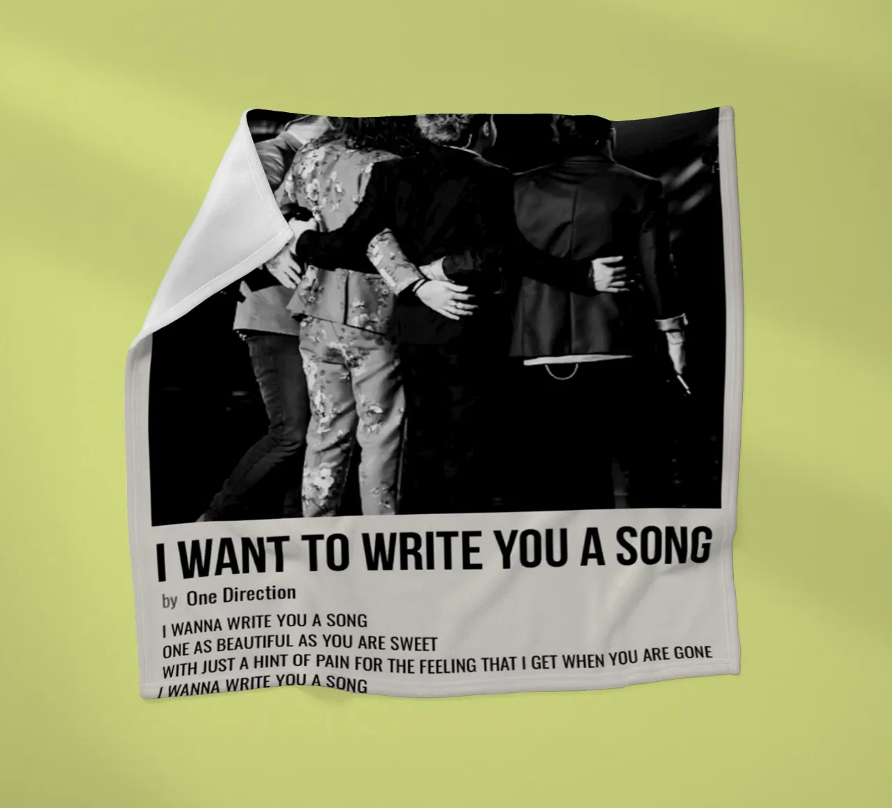 I WANT TO WRITE YOU A SONG by One Direction plaid polaire de SoundStudio