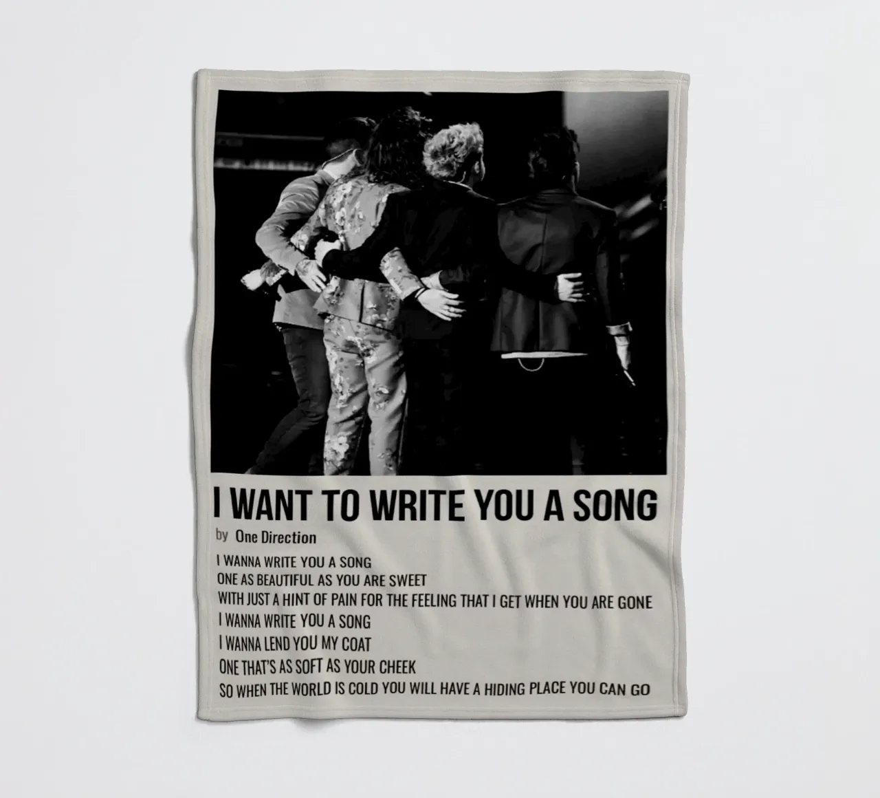 I WANT TO WRITE YOU A SONG by One Direction plaid polaire de SoundStudio