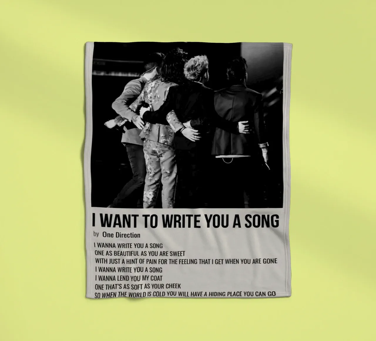 I WANT TO WRITE YOU A SONG by One Direction plaid polaire de SoundStudio