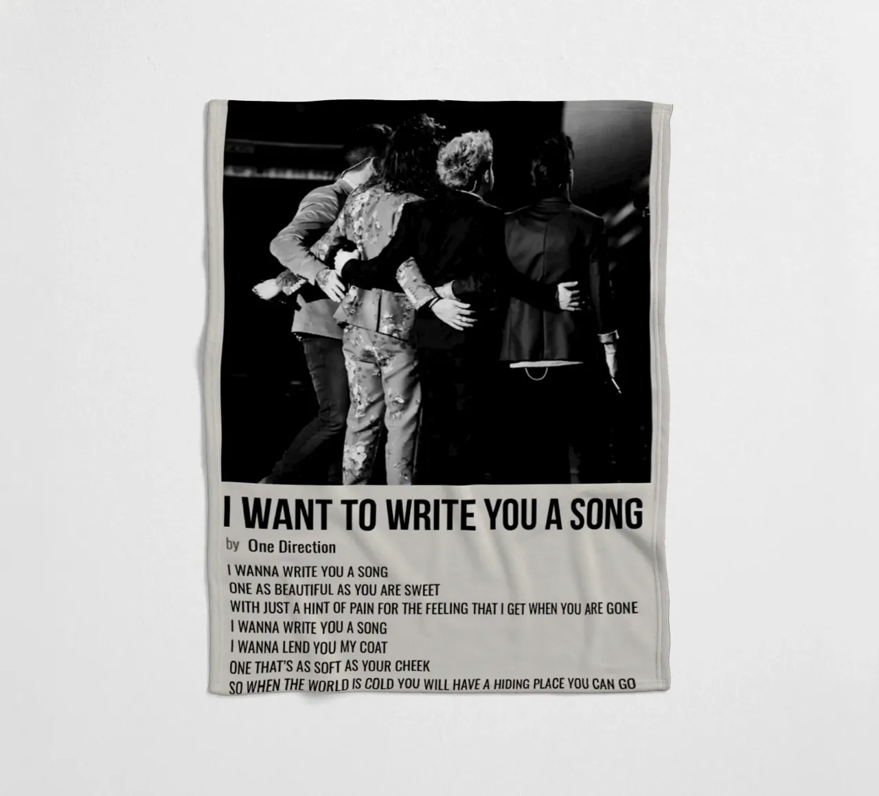I WANT TO WRITE YOU A SONG by One Direction plaid polaire de SoundStudio