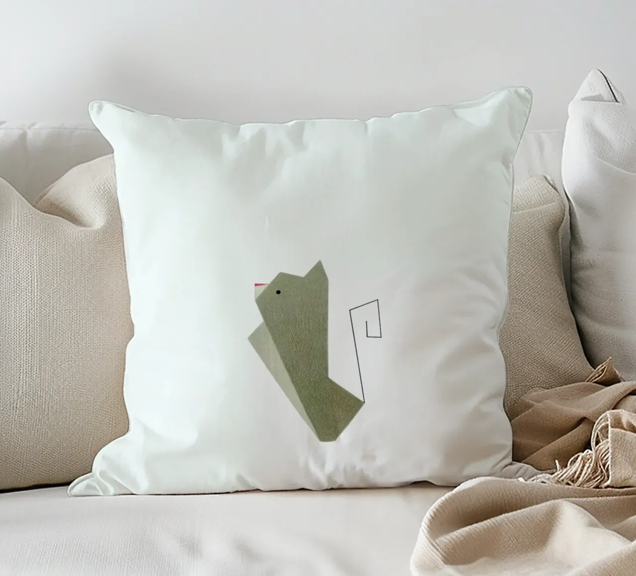 Katze #2 decorative cushion by Anna-Maren Zehnter