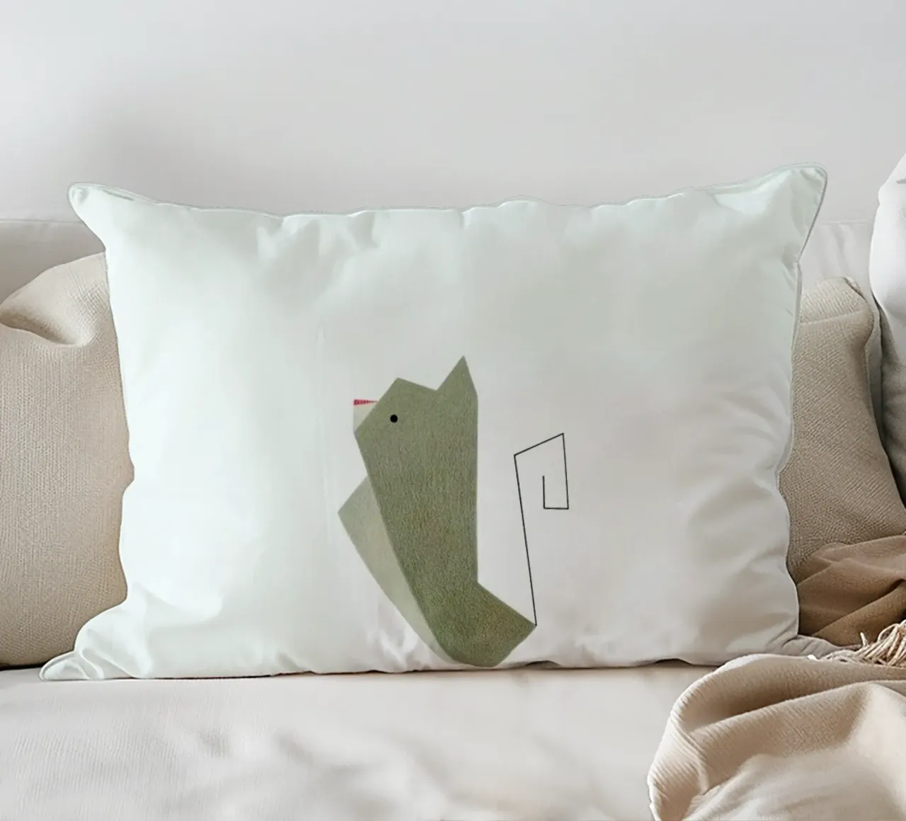 Katze #2 decorative cushion by Anna-Maren Zehnter