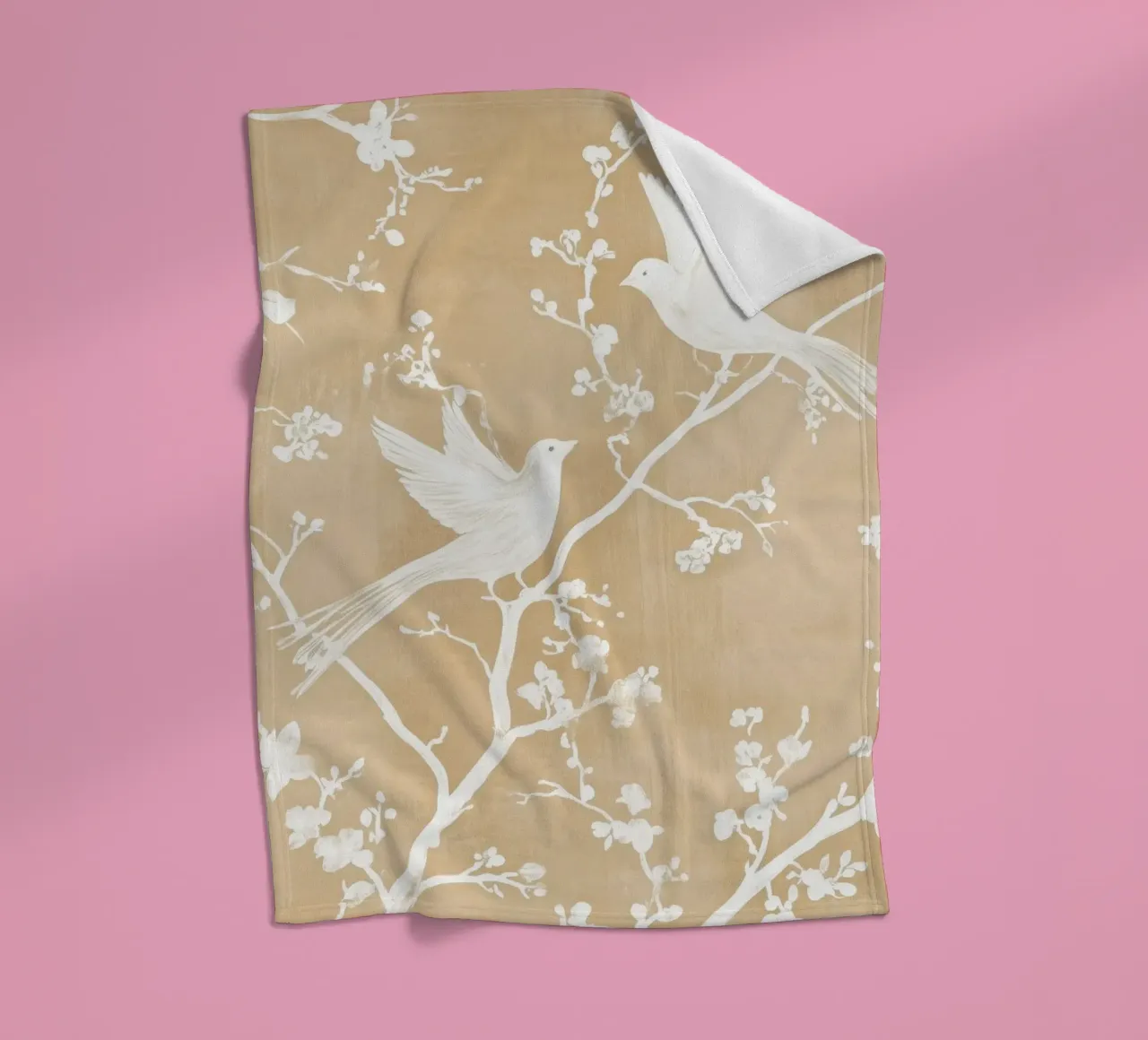 Birds On Branches coperta in pile da treechild