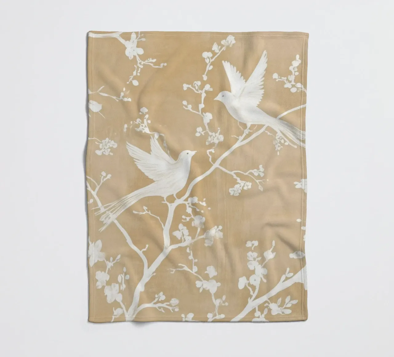 Birds On Branches coperta in pile da treechild