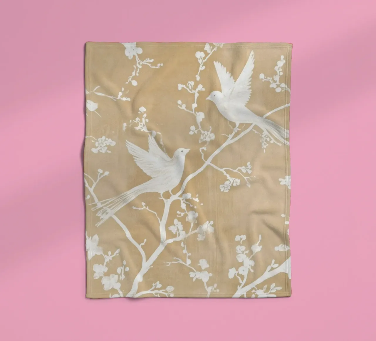 Birds On Branches coperta in pile da treechild
