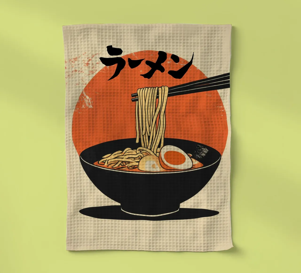 Pubblicità di ramen giapponesi in stile retrò per la cucina canovaccio da cucina da Autofocus