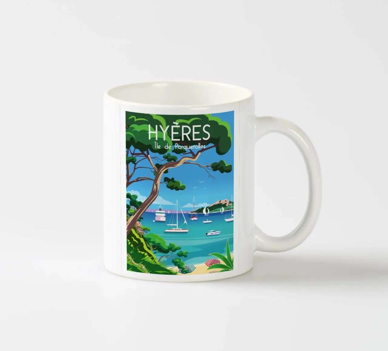 Hyères, Isola di Porquerolles tazza in ceramica da Raphaël Delerue