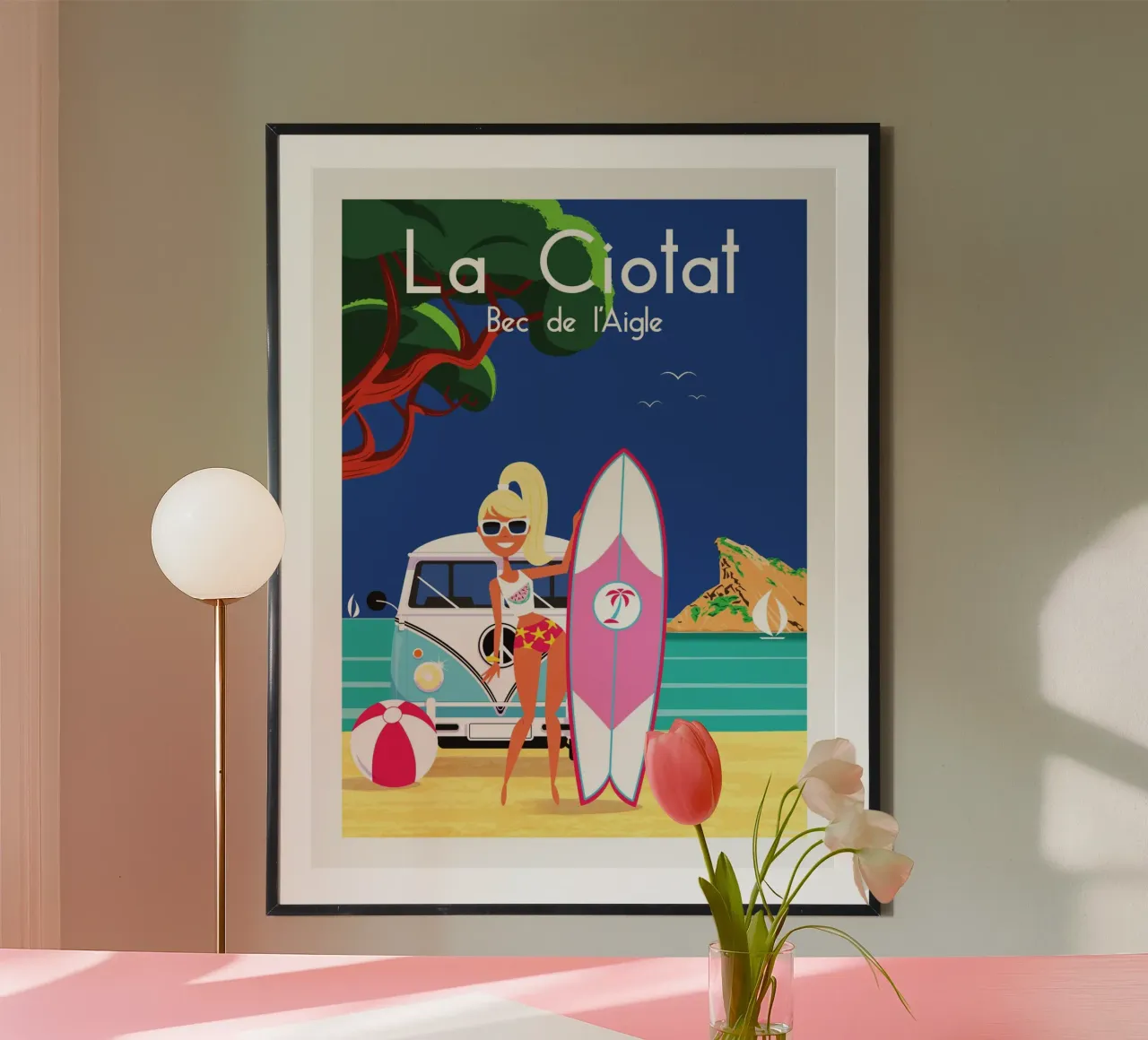 La Ciotat Bec de l'Aigle poster con telaio in legno da Raphaël Delerue