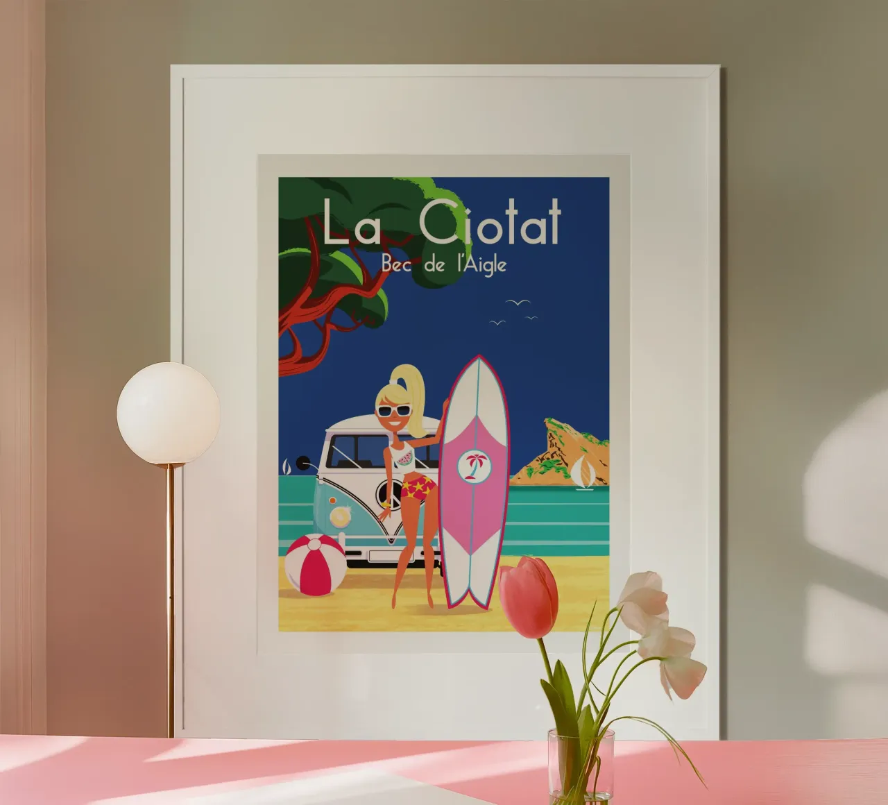 La Ciotat Bec de l'Aigle poster con telaio in legno da Raphaël Delerue
