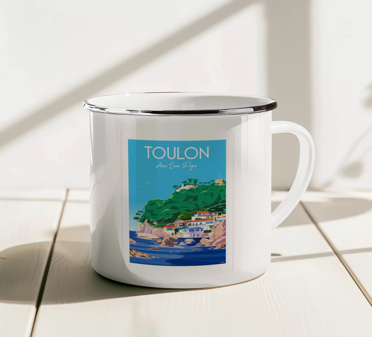 Tolone Anse San Peyre tazza in smalto da Raphaël Delerue