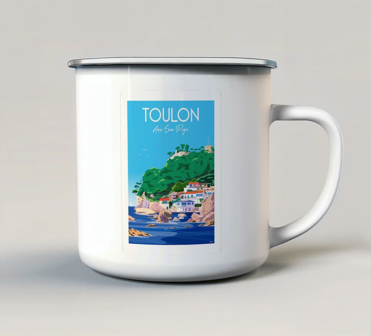Tolone Anse San Peyre tazza in smalto da Raphaël Delerue