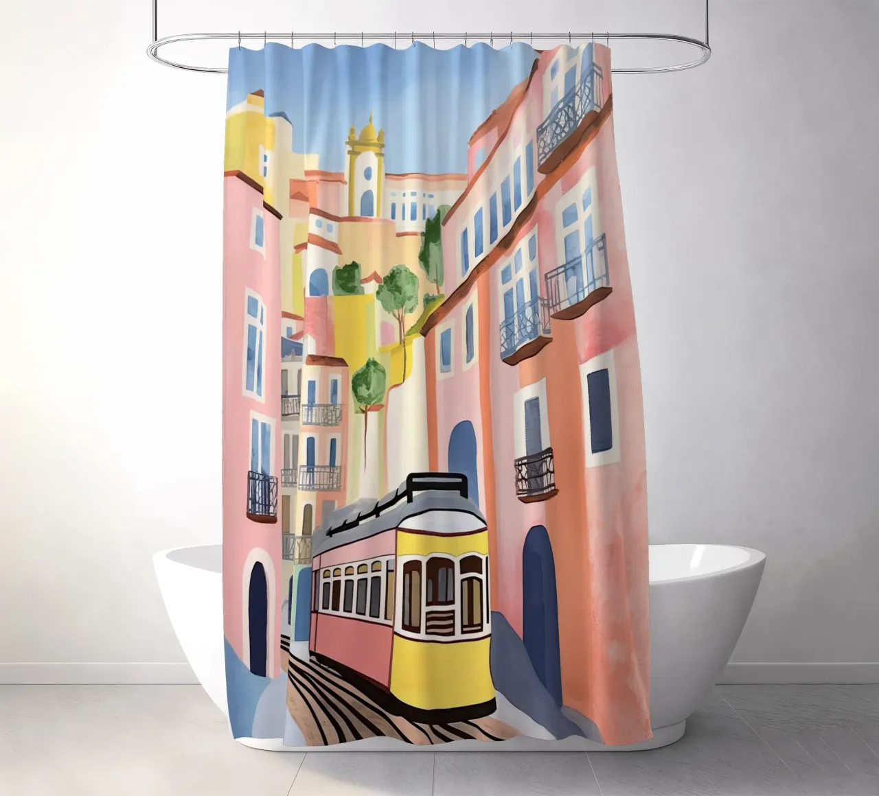 I colori di Lisbona tenda da doccia da DaarbyN