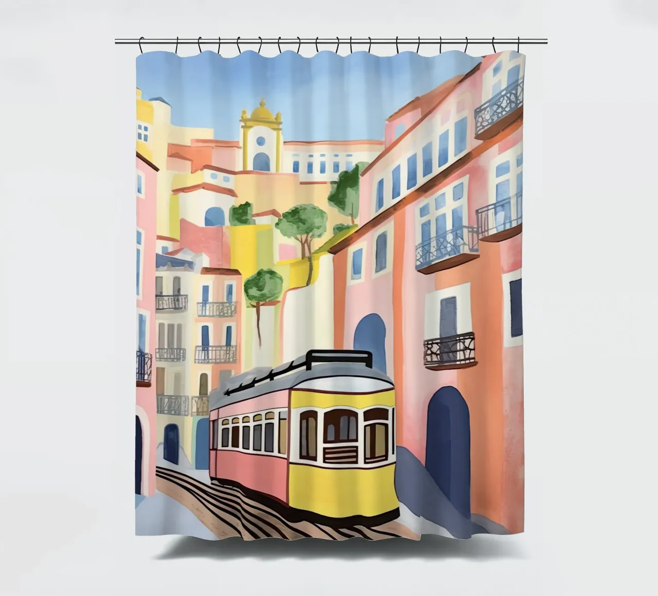 I colori di Lisbona tenda da doccia da DaarbyN