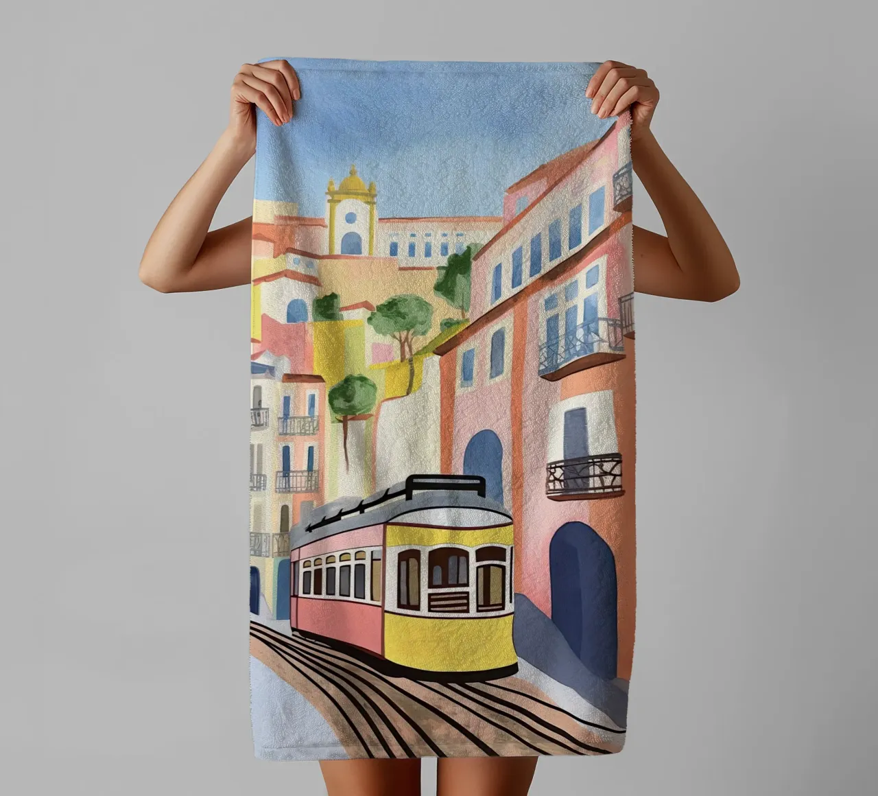 I colori di Lisbona asciugamano da bagno da DaarbyN