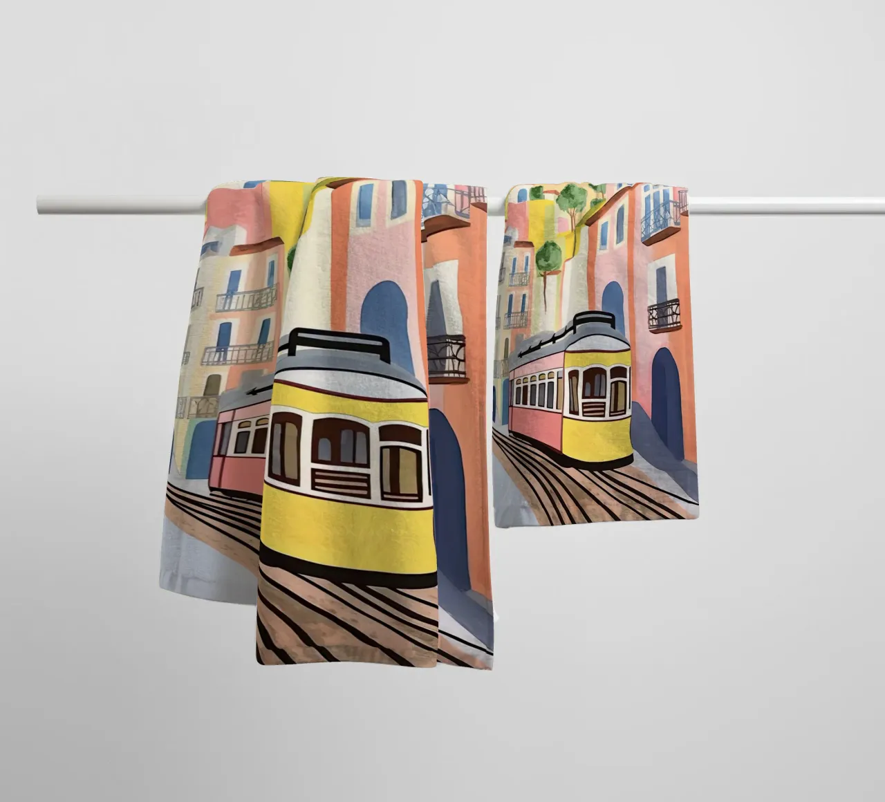 I colori di Lisbona asciugamano da bagno da DaarbyN