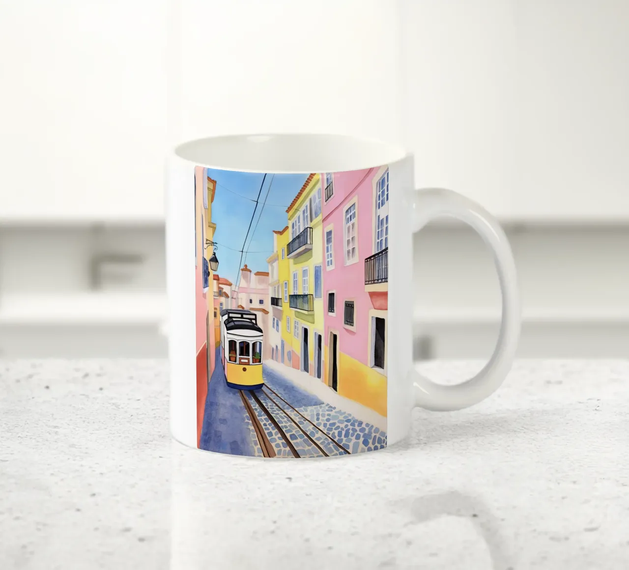 Ziel van Lissabon keramische mok van DaarbyN