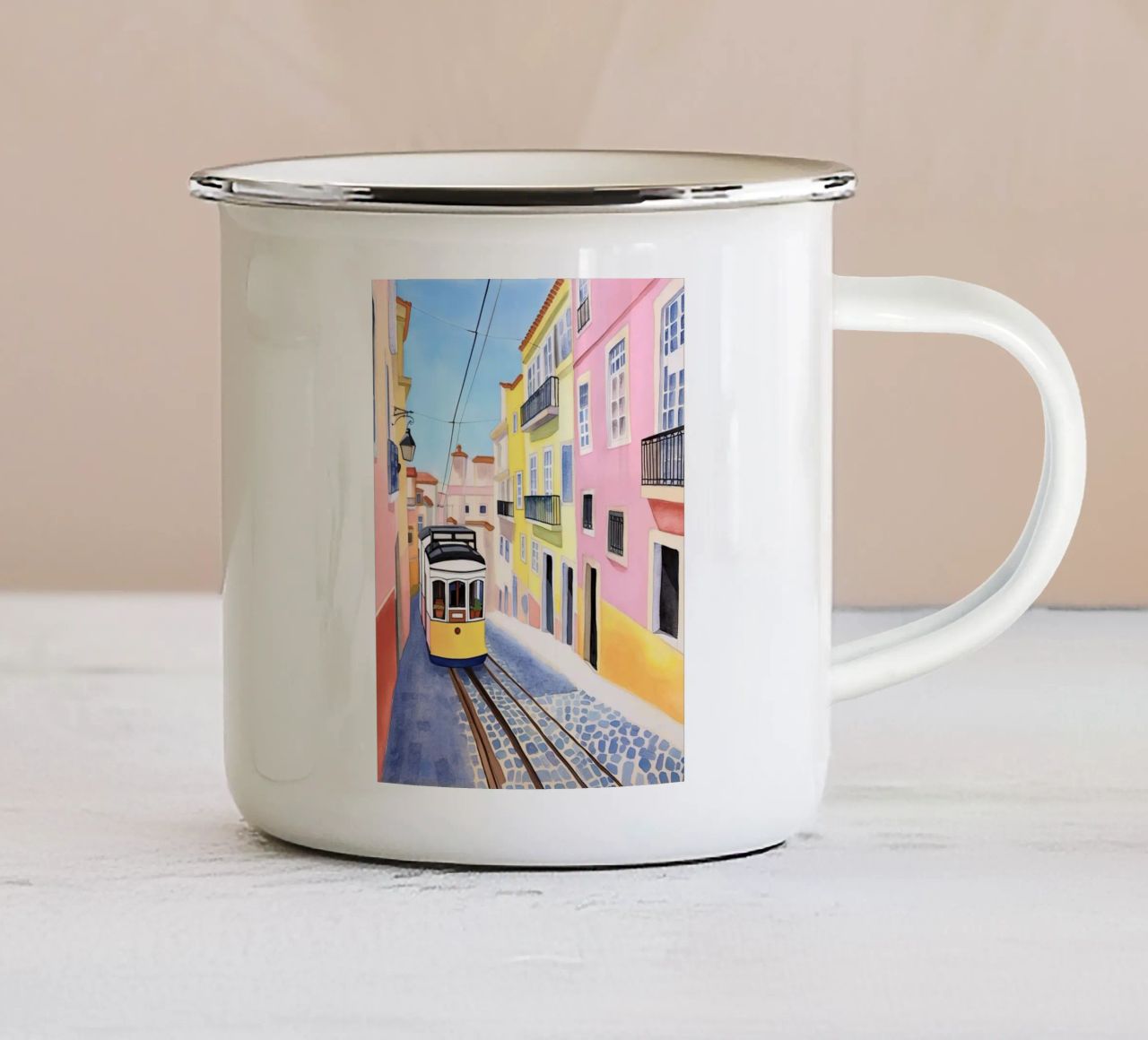 L'anima di Lisbona tazza in smalto da DaarbyN