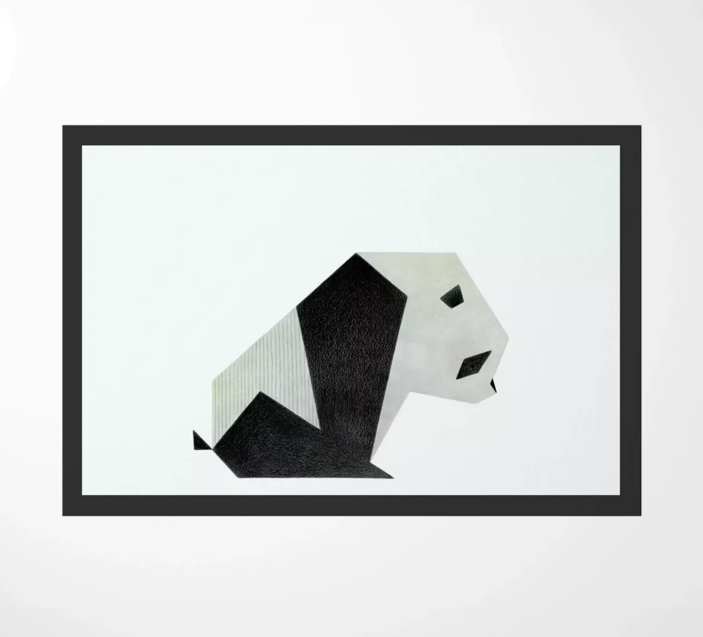 Panda #1 doormat by Anna-Maren Zehnter