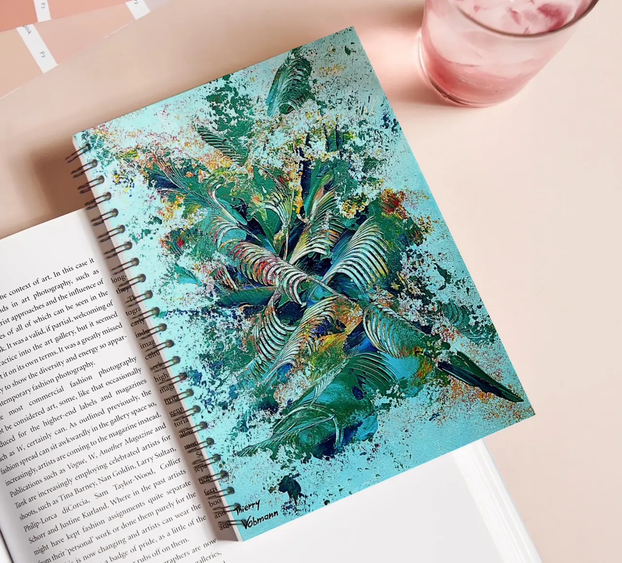 IDEAL GIFT 101 spiral notebook by Thierry Vobmann Abstract painting