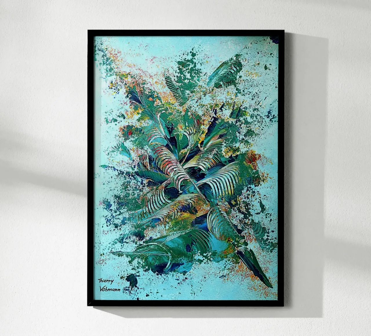 IDEAL GIFT 101 poster con telaio in alluminio da Thierry Vobmann Abstract painting