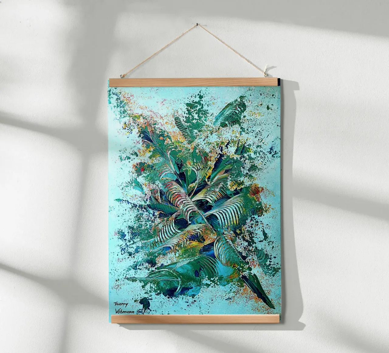 IDEAL GIFT 101 poster con telaio in alluminio da Thierry Vobmann Abstract painting