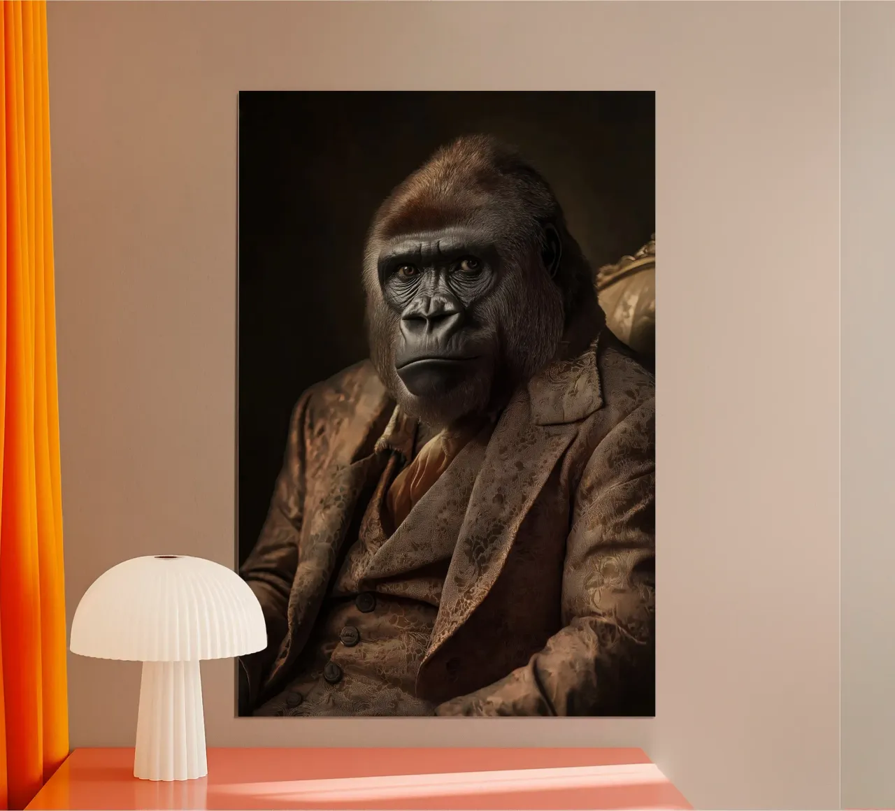 Gorilla in abbigliamento carta hahnemühle da Imagine
