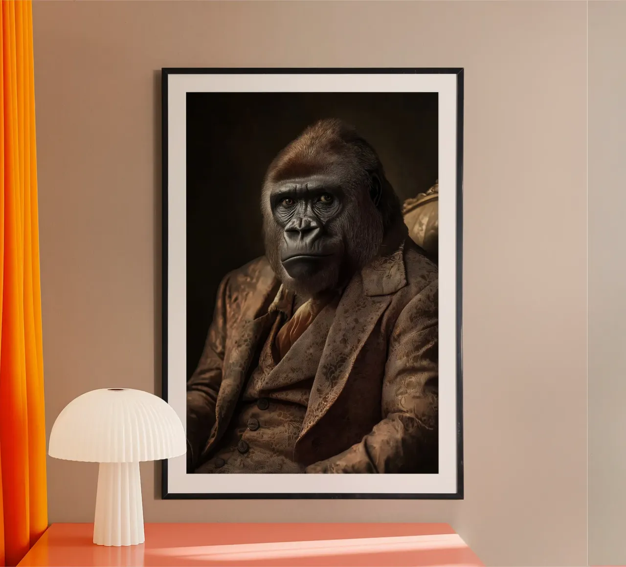 Gorilla in abbigliamento carta hahnemühle da Imagine