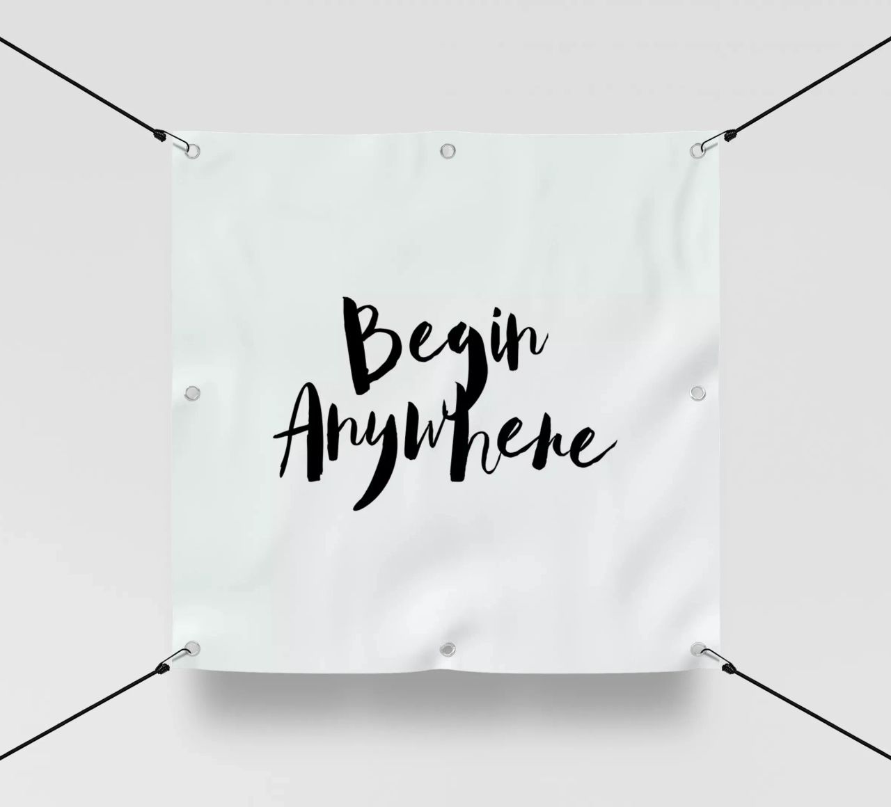 Begin Anywhere telo in pvc da Maria Kritzas