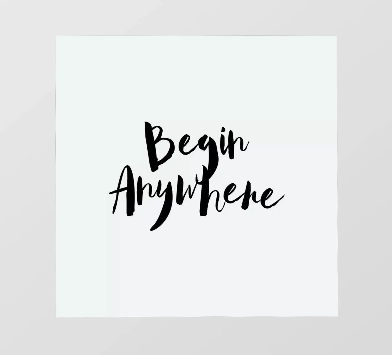 Begin Anywhere telo in pvc da Maria Kritzas