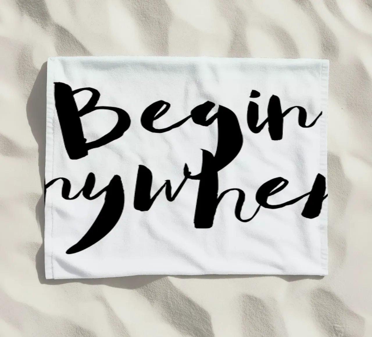 Begin Anywhere telo mare da Maria Kritzas