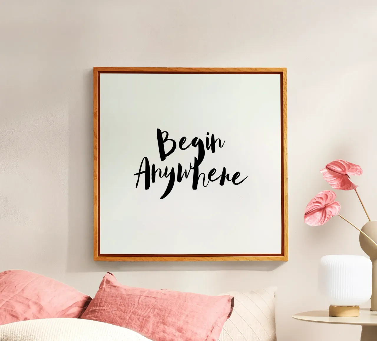 Begin Anywhere plexiglass da Maria Kritzas