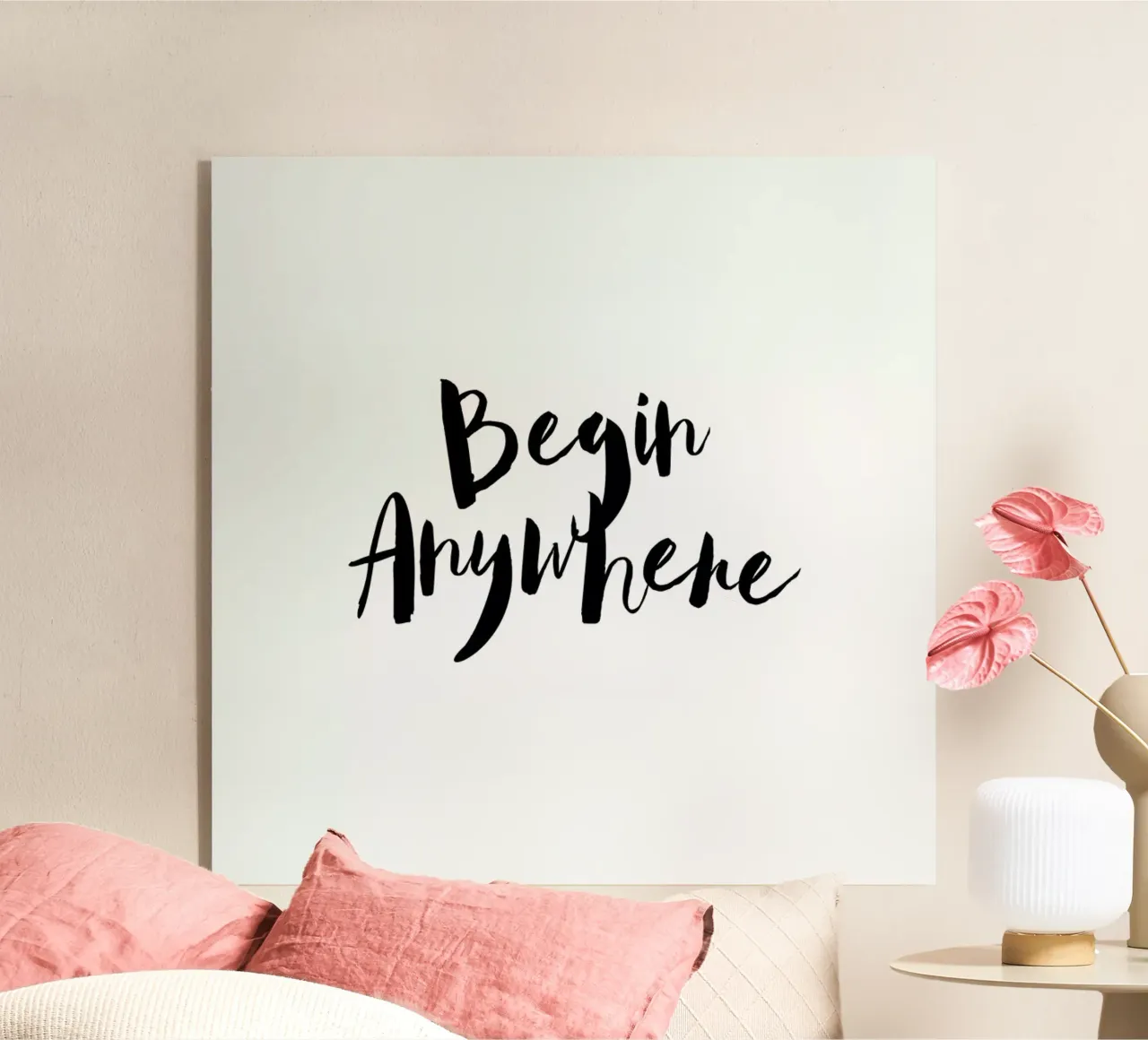 Begin Anywhere plexiglass da Maria Kritzas