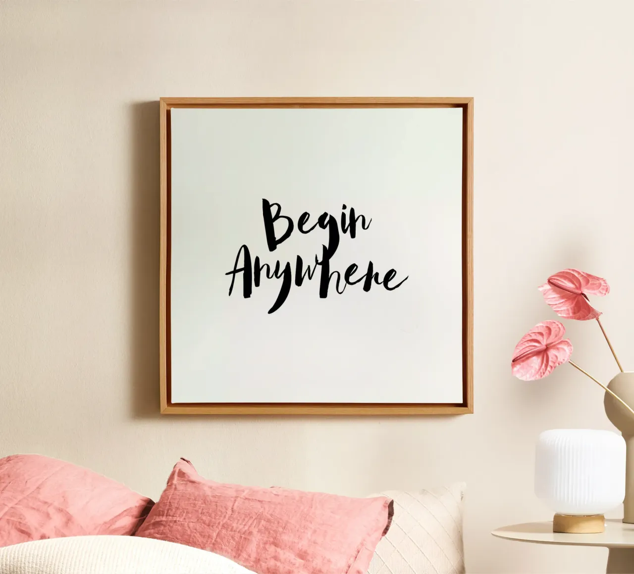 Begin Anywhere tela con Cornice a cassetta da Maria Kritzas