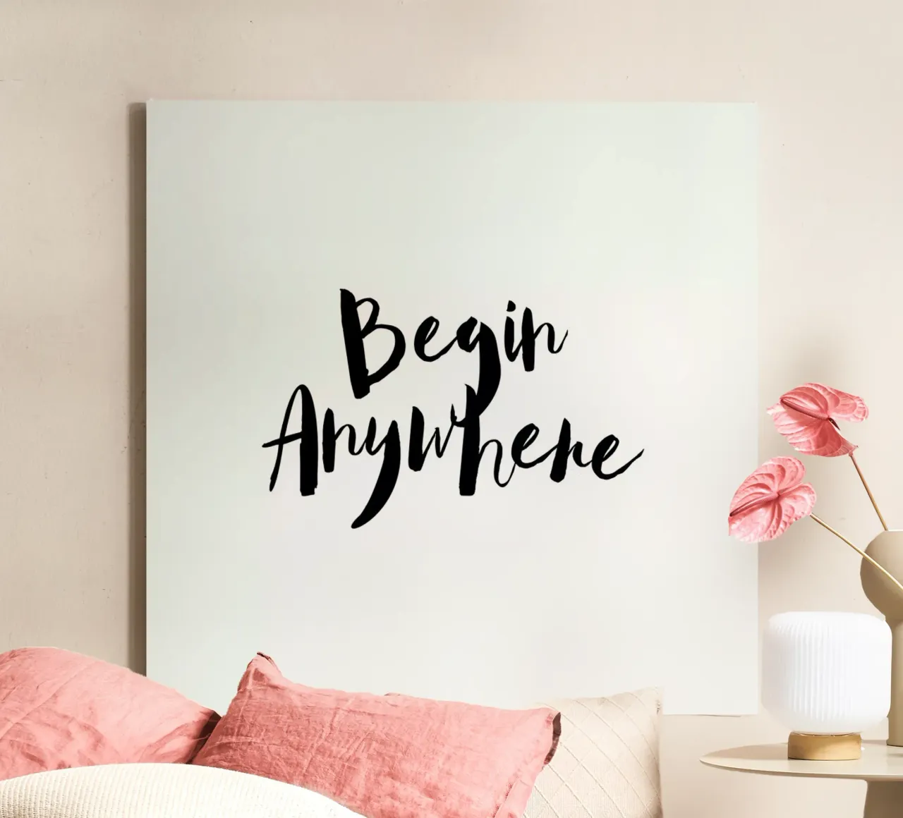 Begin Anywhere tela con Cornice a cassetta da Maria Kritzas