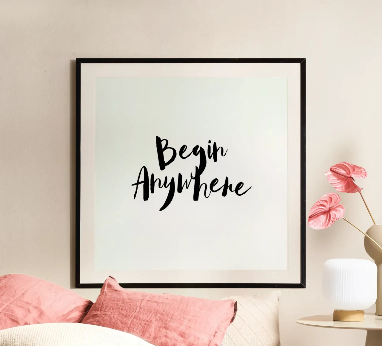 Begin Anywhere poster da Maria Kritzas