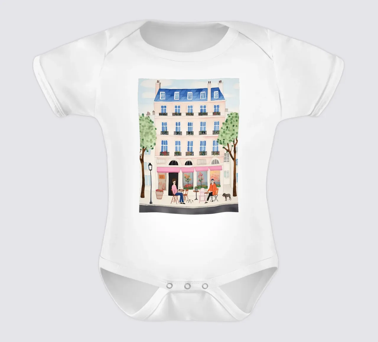 Stile parigino body neonato maniche corte da DaarbyN