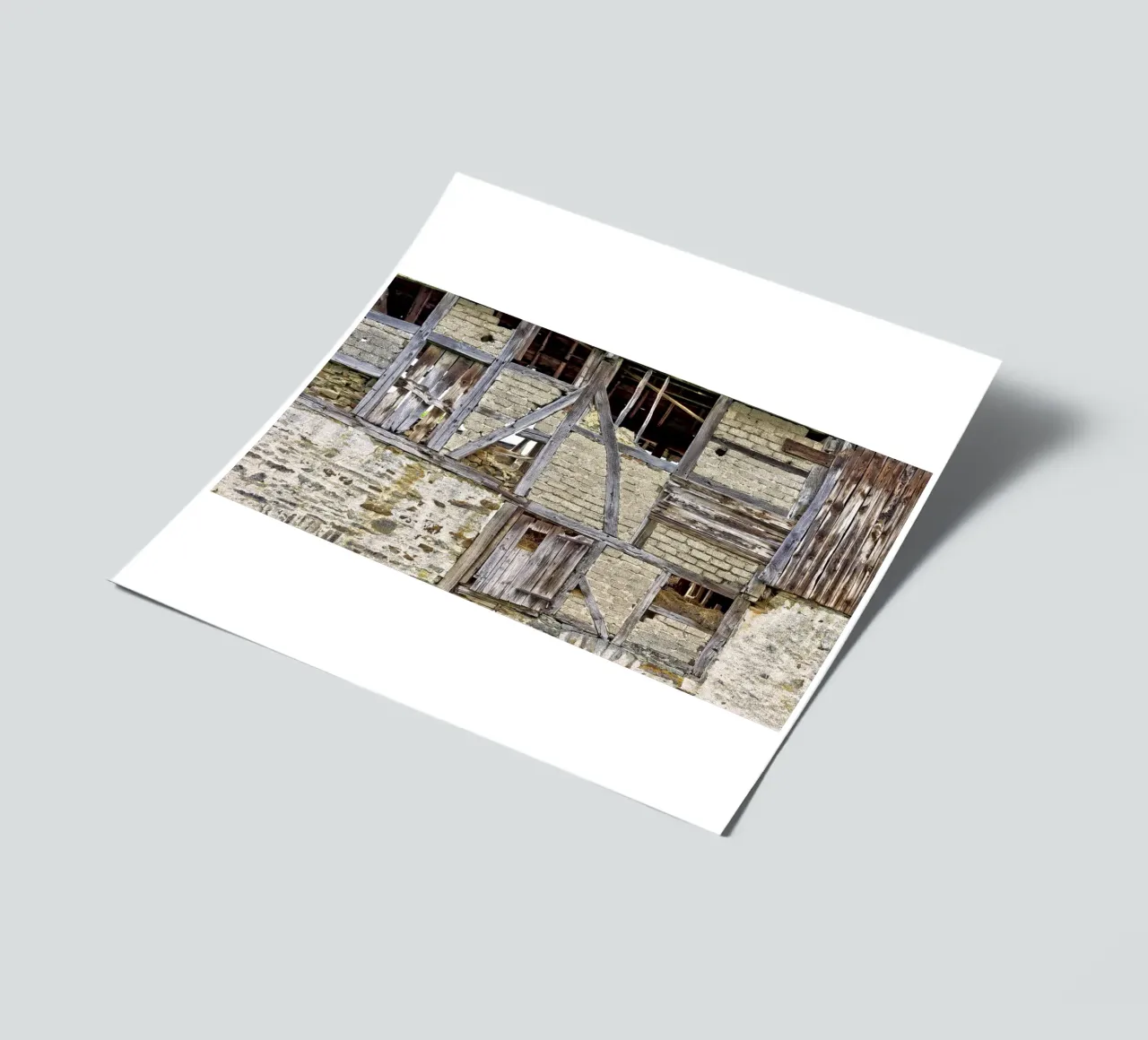 Old Barn Facade – Rustic Elegance and Timeless Charm foglio adesivo da Curious Collections by Marielle Leenders