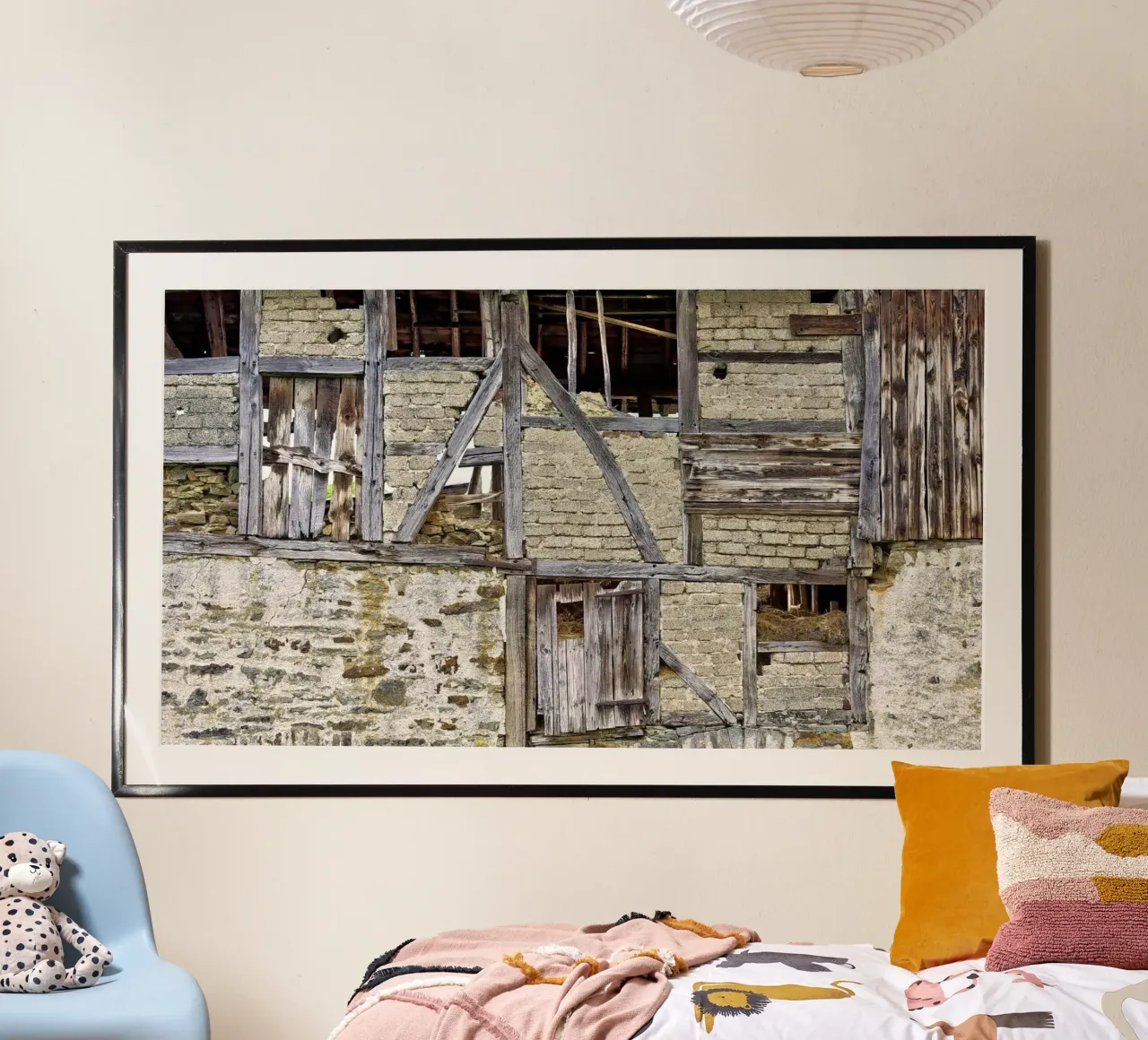 Old Barn Facade – Rustic Elegance and Timeless Charm poster by Curious Collections by Marielle Leenders