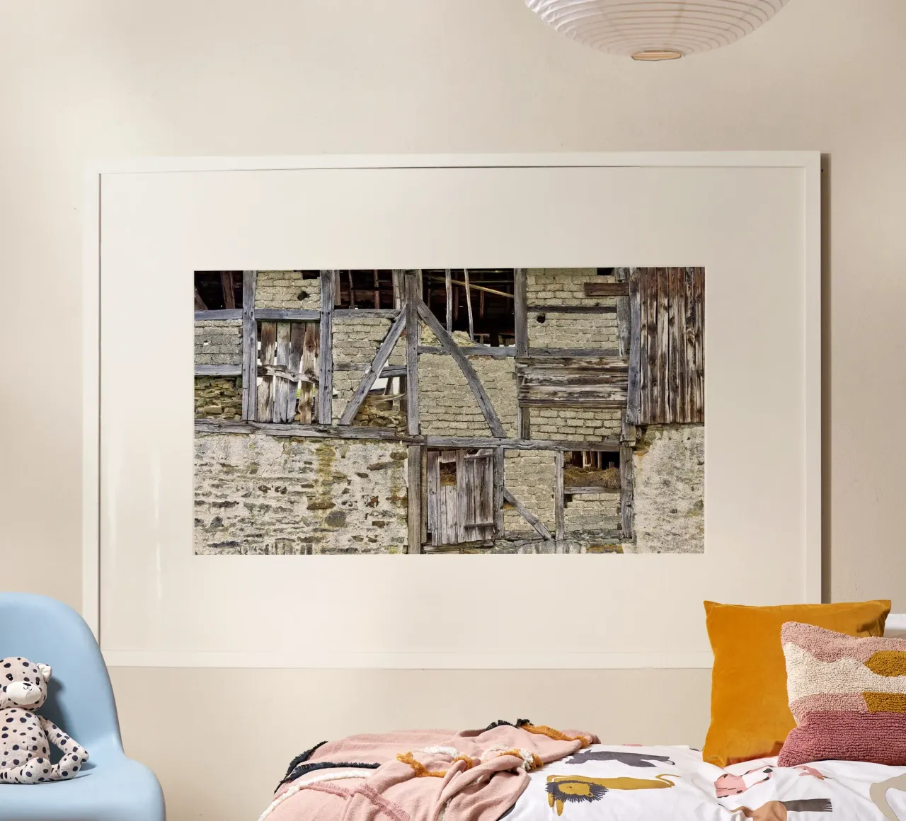 Old Barn Facade – Rustic Elegance and Timeless Charm poster by Curious Collections by Marielle Leenders