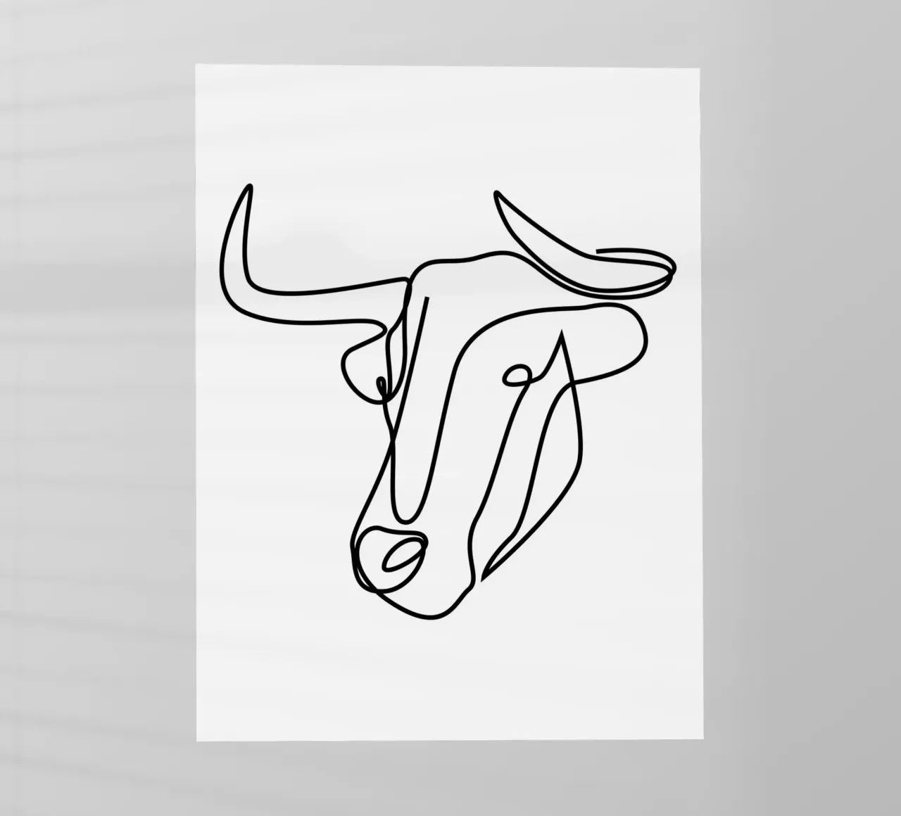 Hillbilly - one line bull pellicola backlit da Addillum
